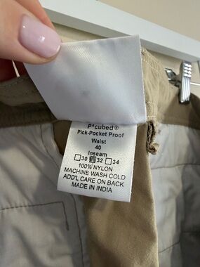 Pick-Pocket Proof Men's Pants - Khaki, Waist 40